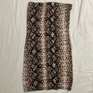 Snakeskin Pencil Skirt